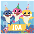 Stickers cuad. Baby Shark 16u Pers